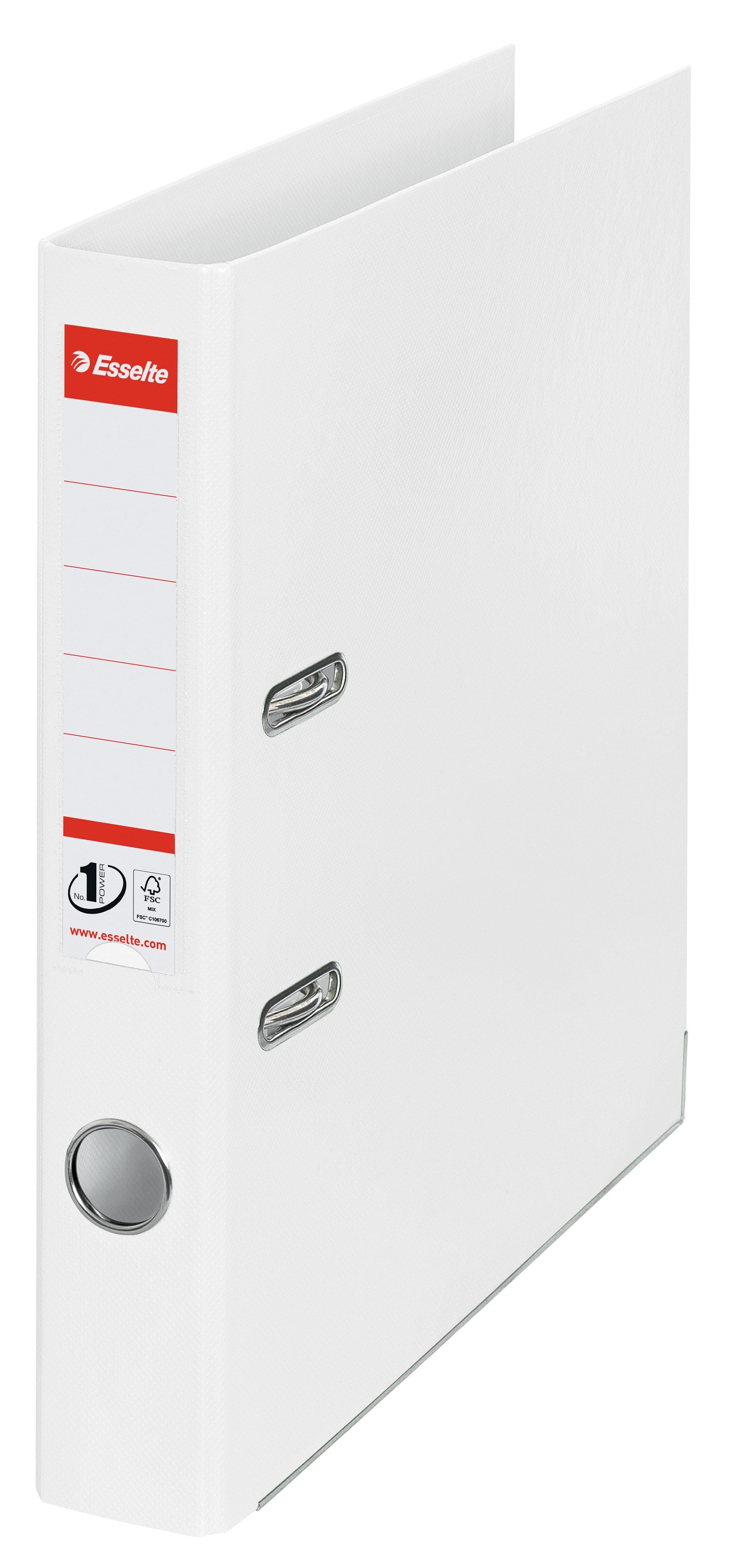 Brevordner No1 Power PP A4 50mm hvid