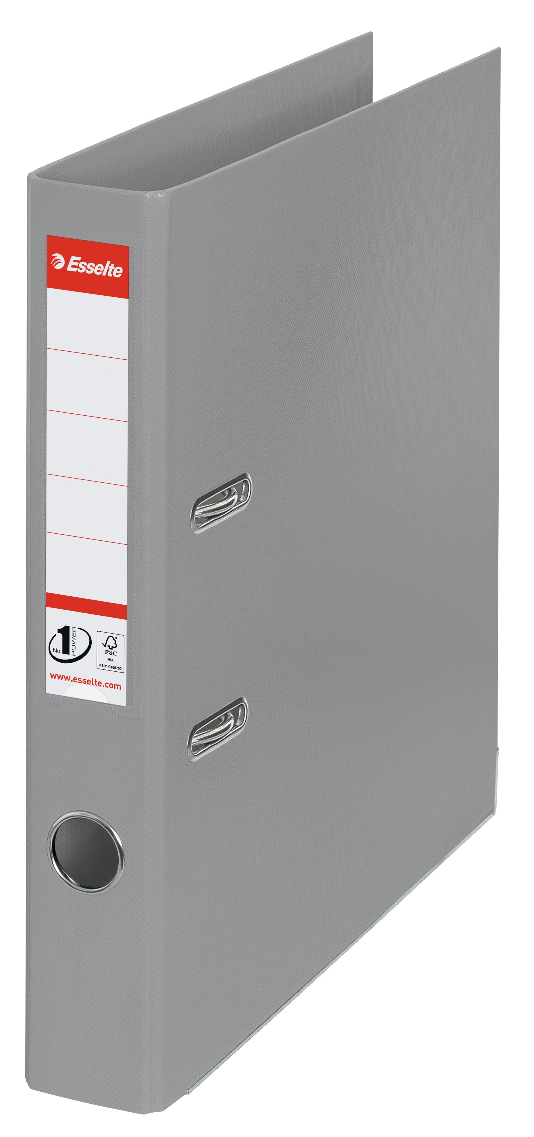 Brevordner No1 Power PP A4 50mm grå