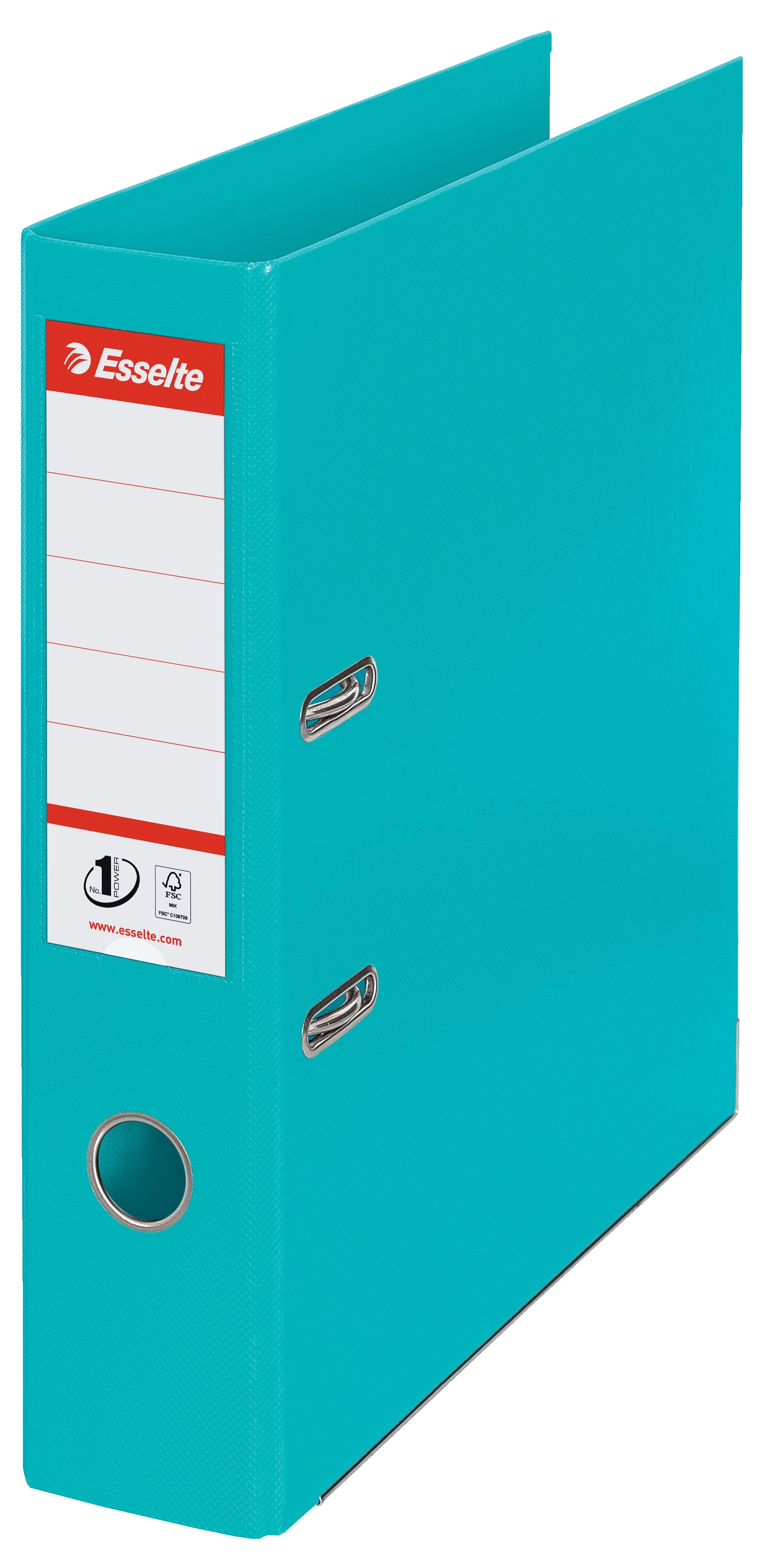 Brevordner No1 Power PP A4 75mm turkis