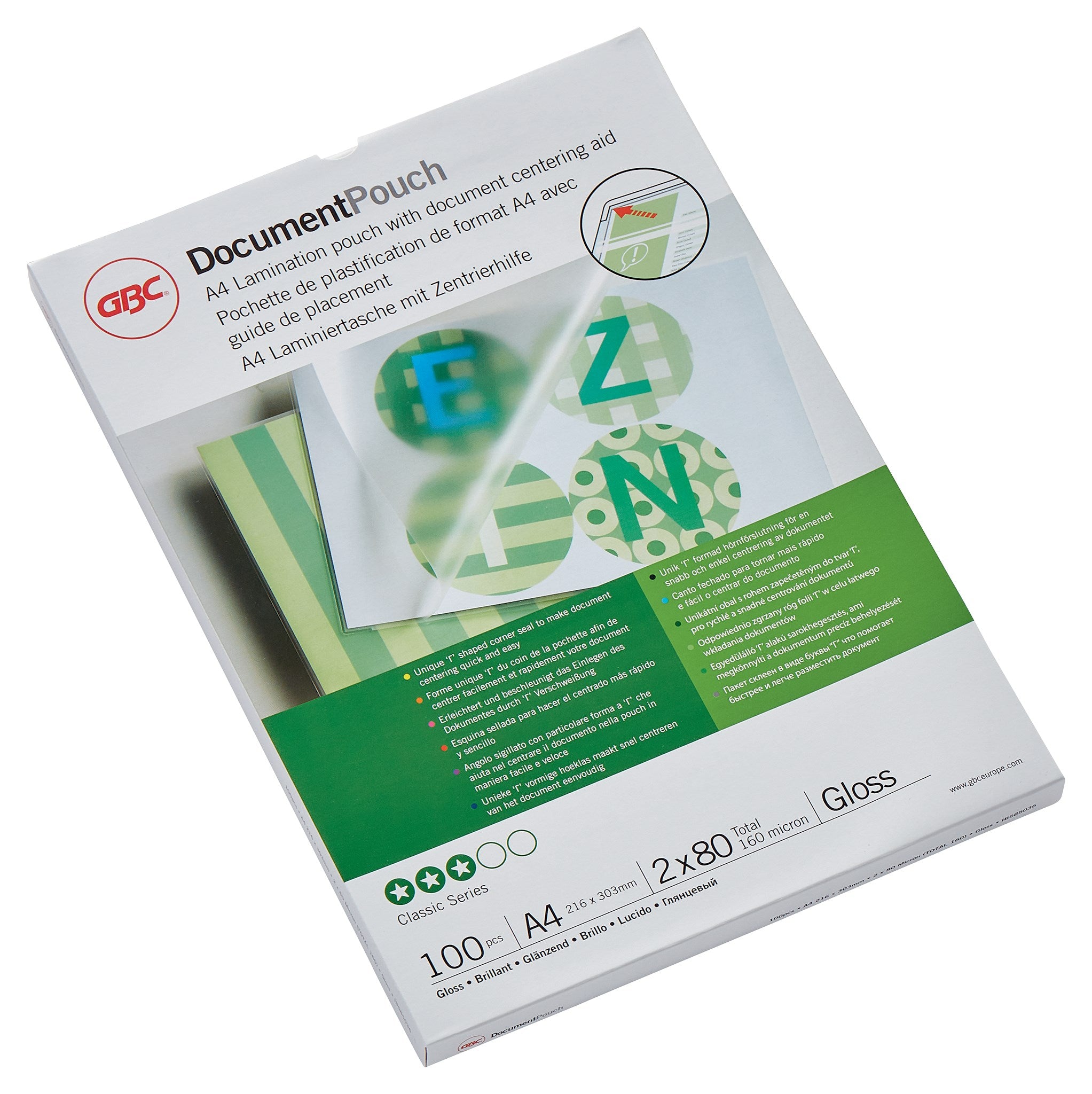 GBC Lamineringslomme 80my A4 (100)