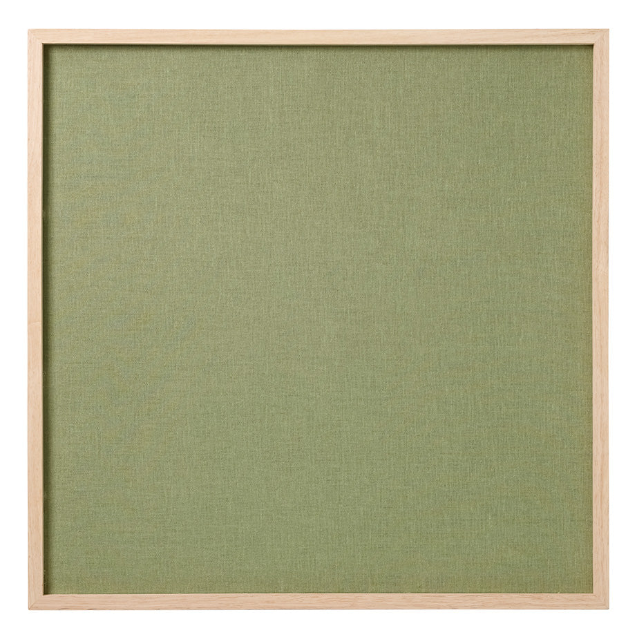 60 x 60 cm. Grøn opslagstavle med træramme