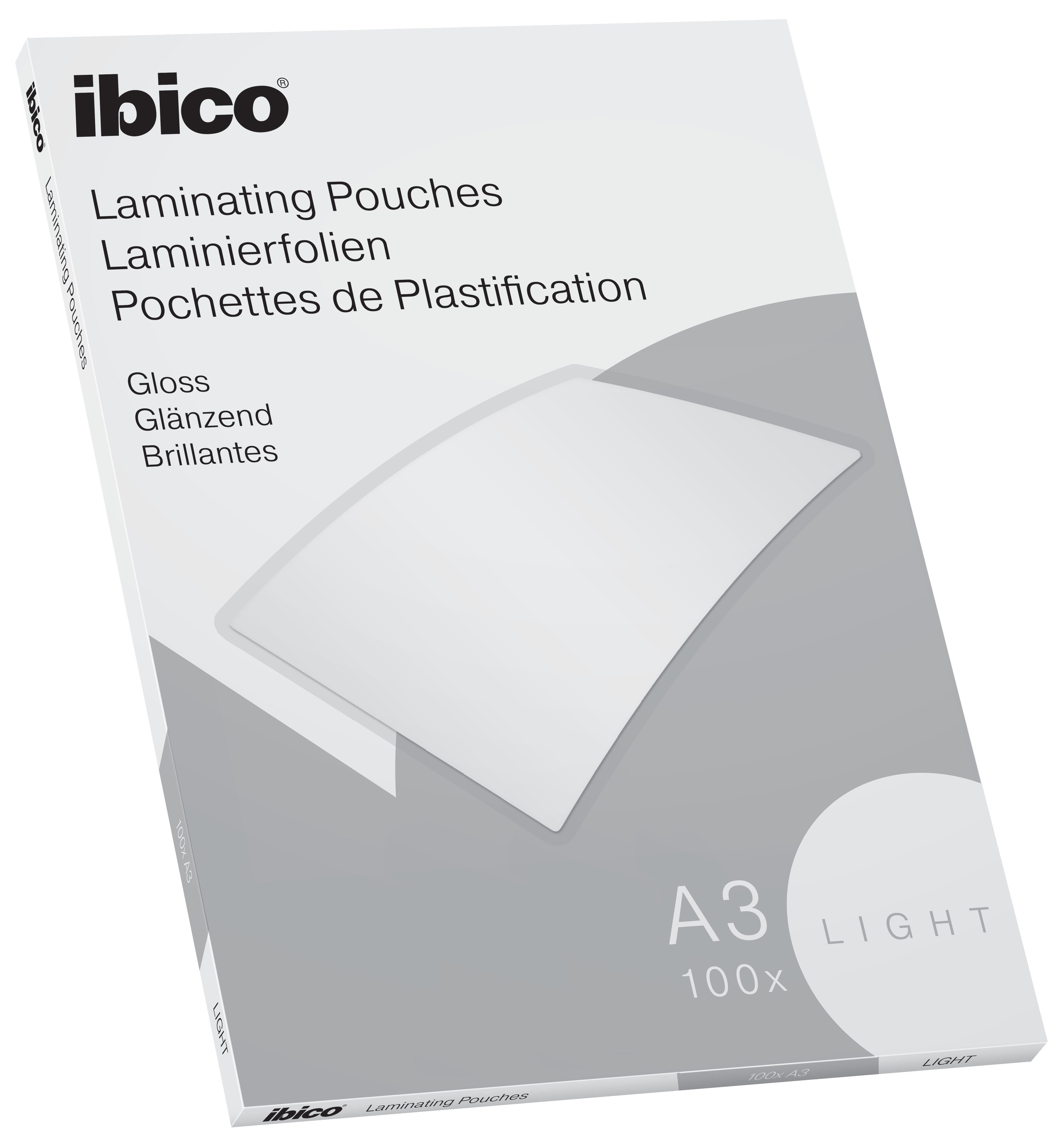 Lamineringslomme Ibico basic light 80my A3 (100)