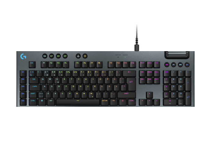 G915 X LIGHTSPEED Wired Gaming KB Tactile, Black Nordic