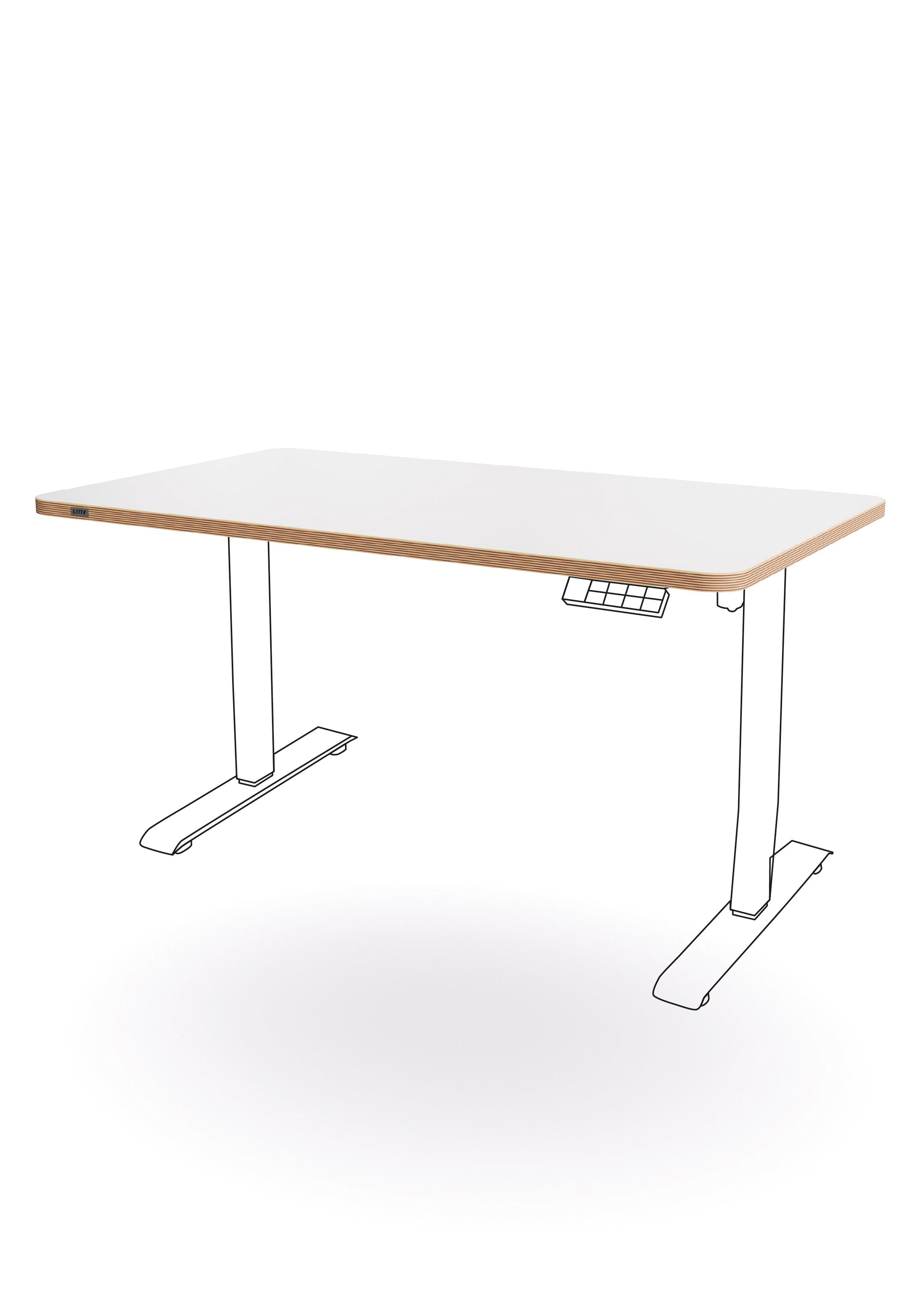 Bordplade t/sidde/ståbord 120x70cm Ergo hvid