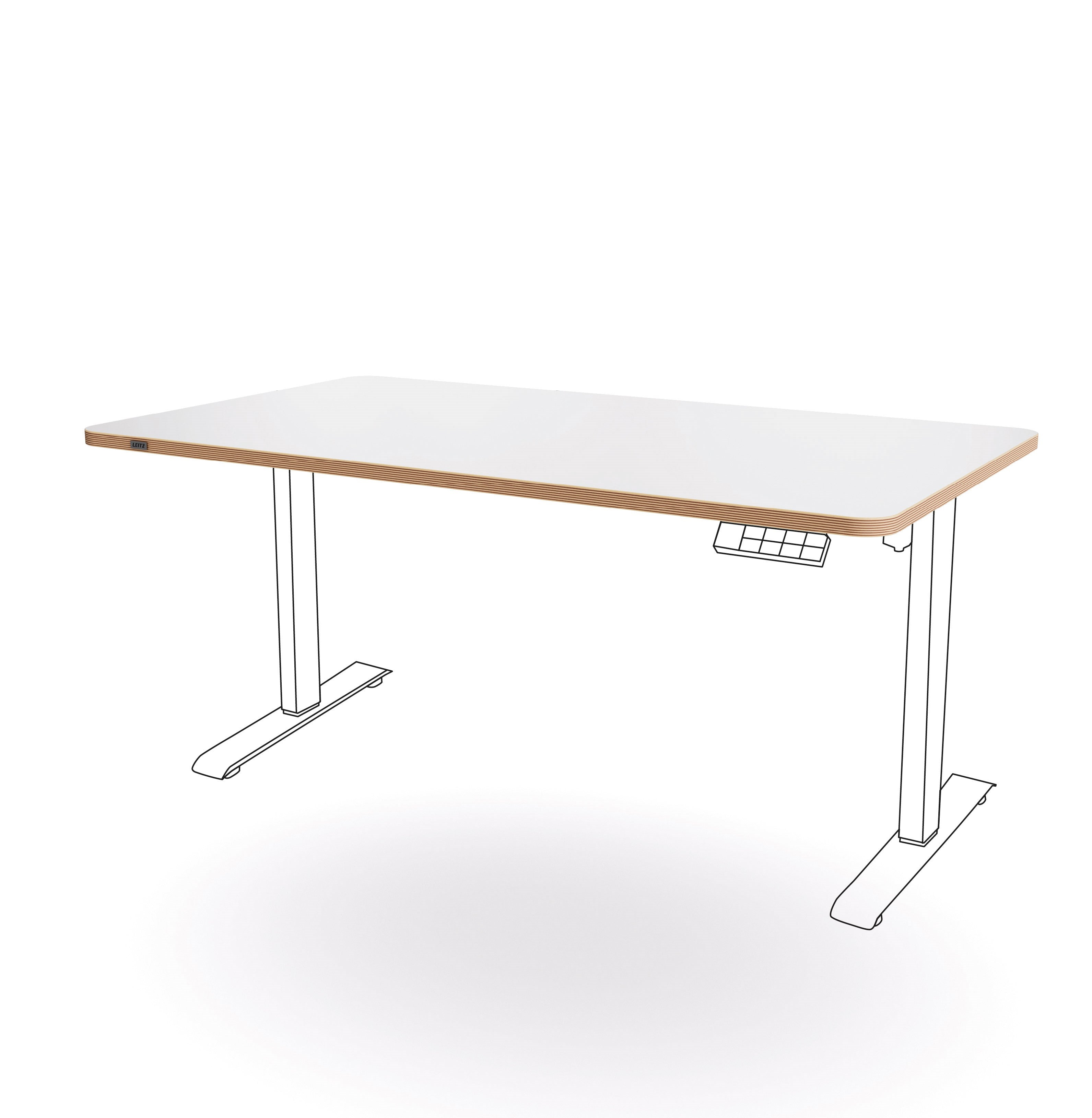 Bordplade t/sidde/ståbord 140x80cm Ergo hvid