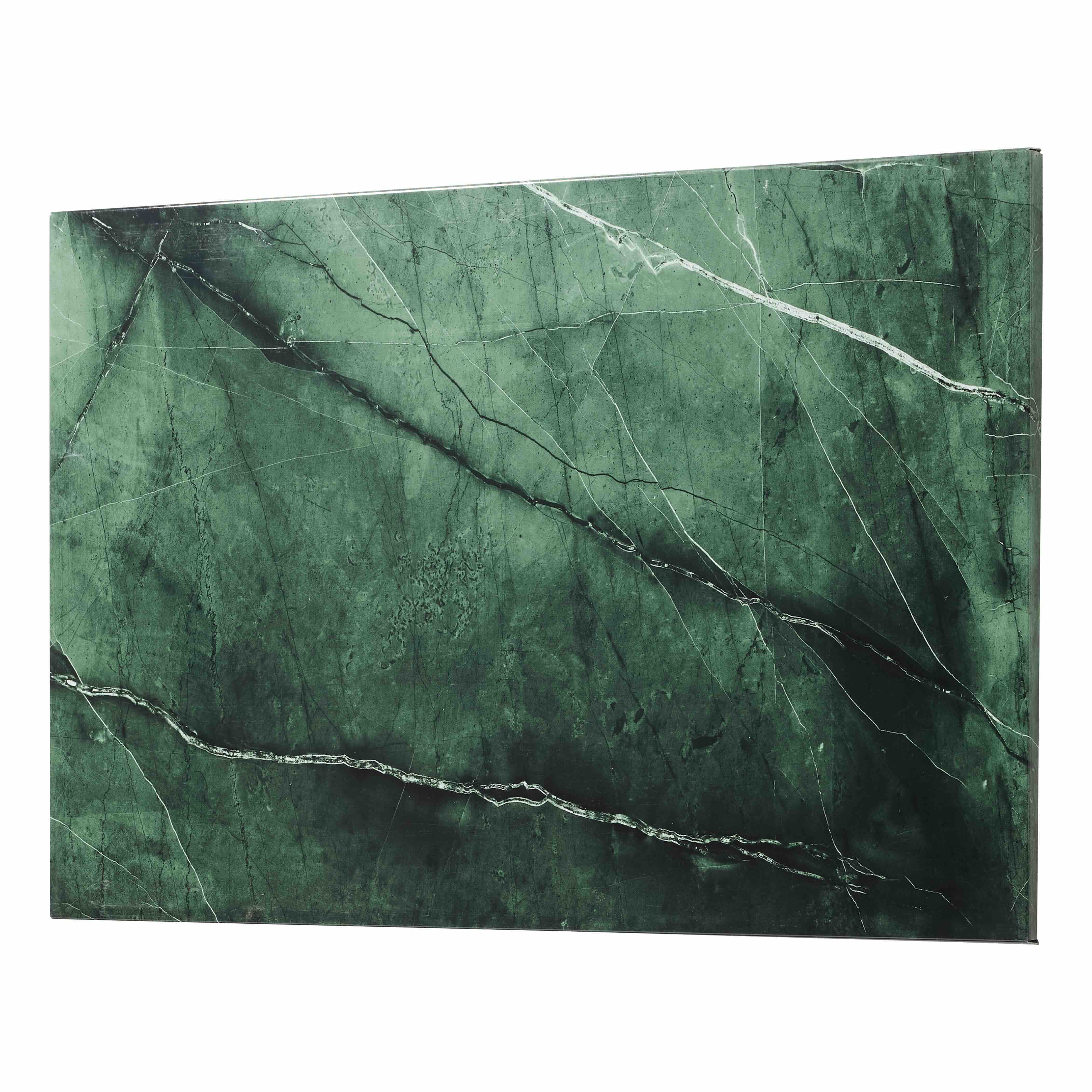Magnetisk ståltavle 40 x 60 cm. Grøn marmor