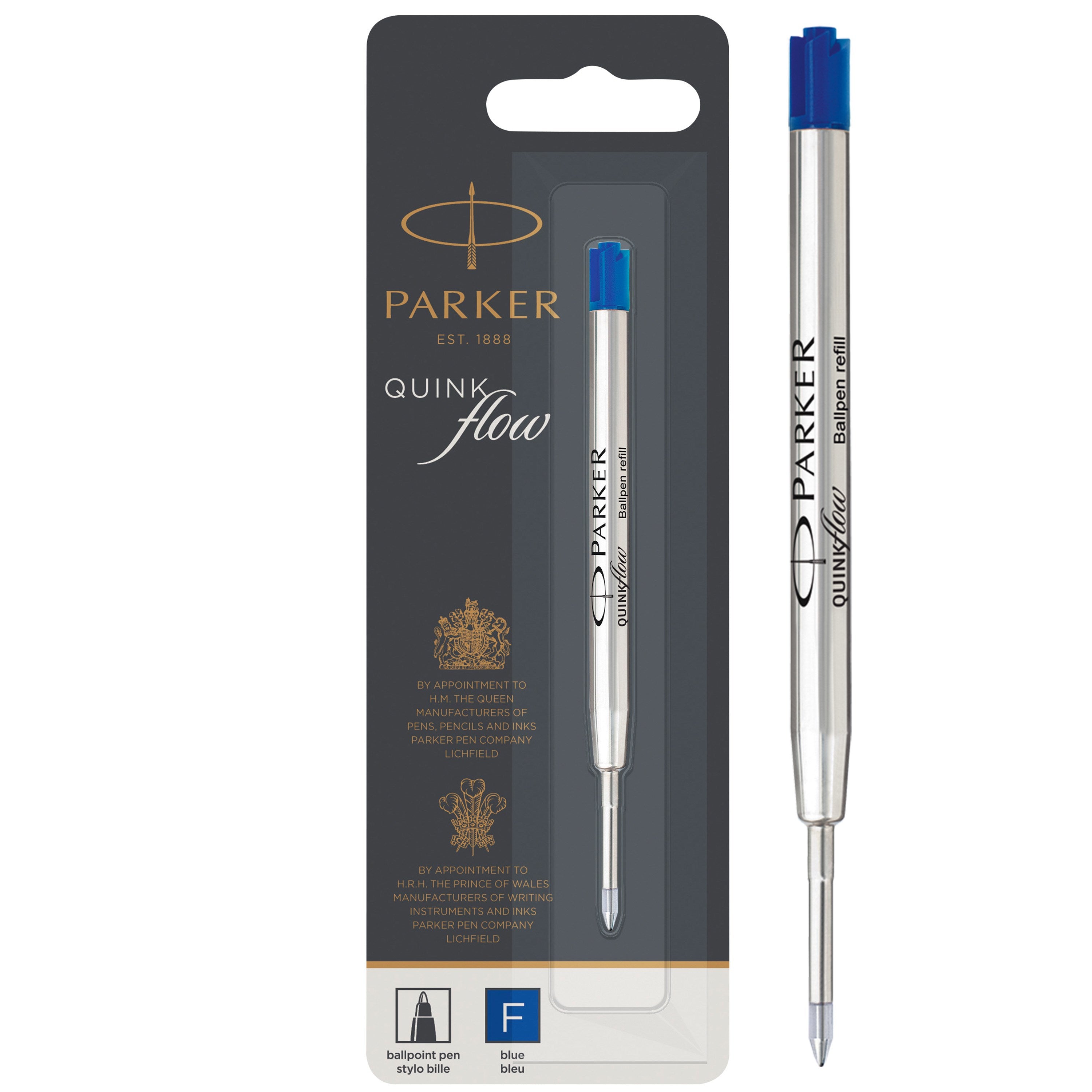 Ballpen refill  Quinkflow F Blue 1-Blister