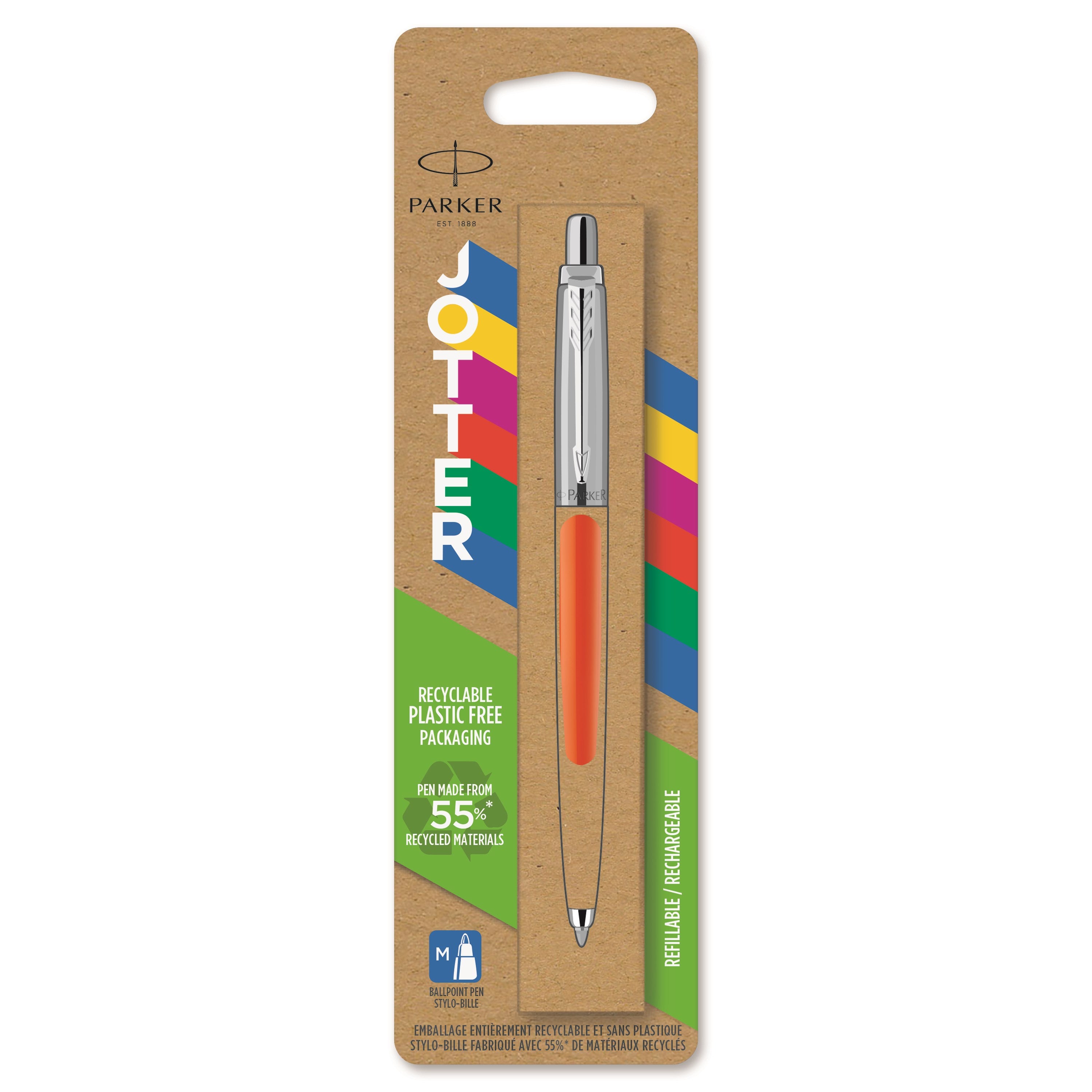Parker kuglepen Jotter 55% recycled blist orange