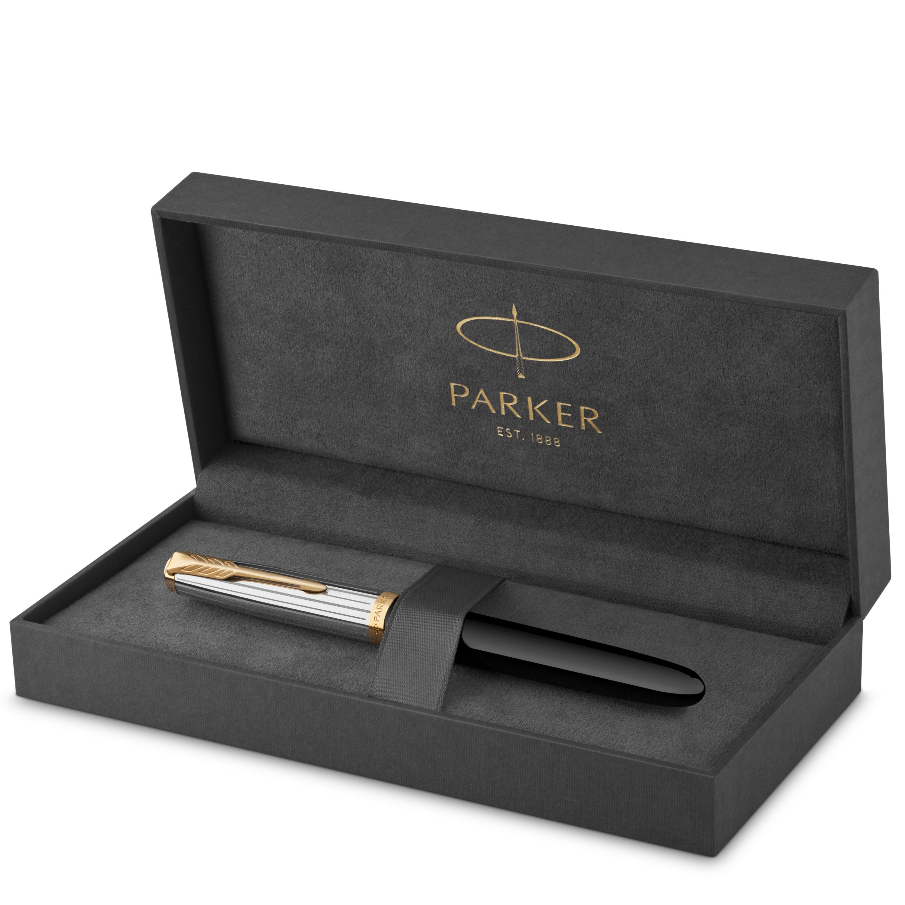Parker 51 Premium fyldepen i gaveæske sort/sølv