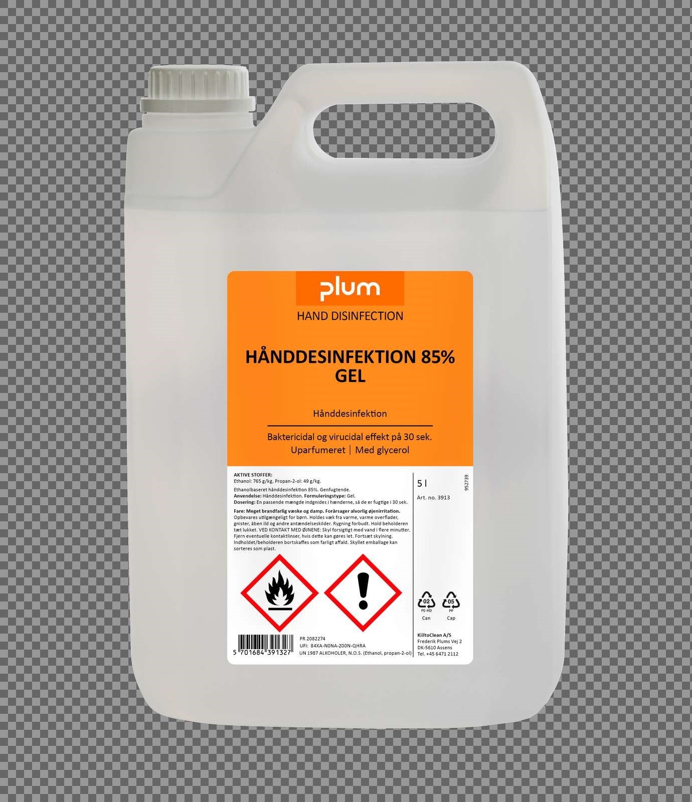 PLUM Hånddesinfektion 85% Gel 5 l dunk
