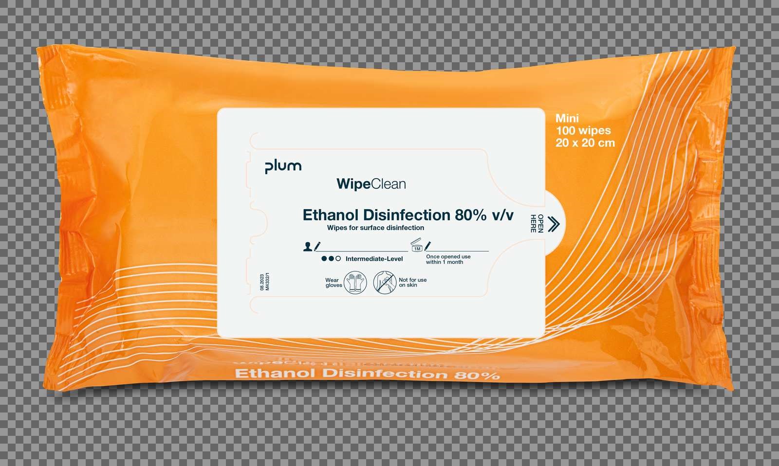 PLUM Wipeclean Ethanol Disinfection - mini 100 stk.