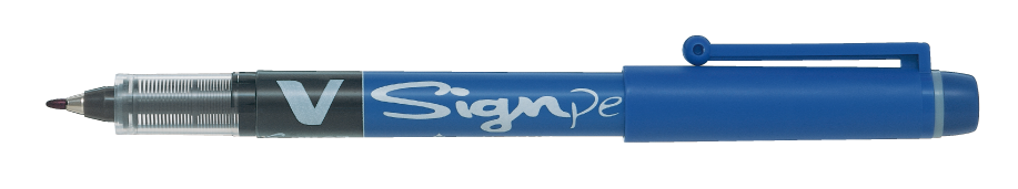 Filtpen m/hætte V-Signpen 2,0 blå