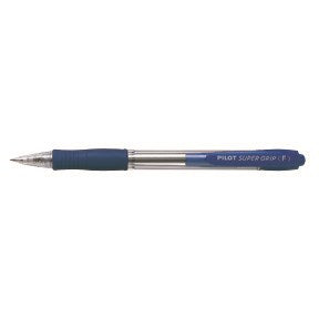 Kuglepen m/klik Super Grip 0,7 blå