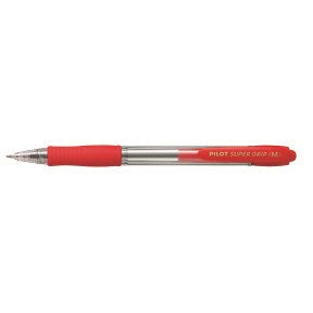 Kuglepen m/klik Super Grip 1,0 rød