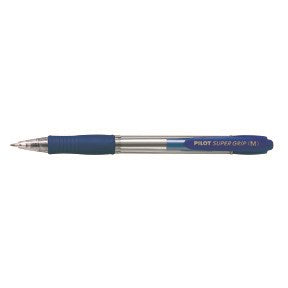 Kuglepen m/klik Super Grip 1,0 blå