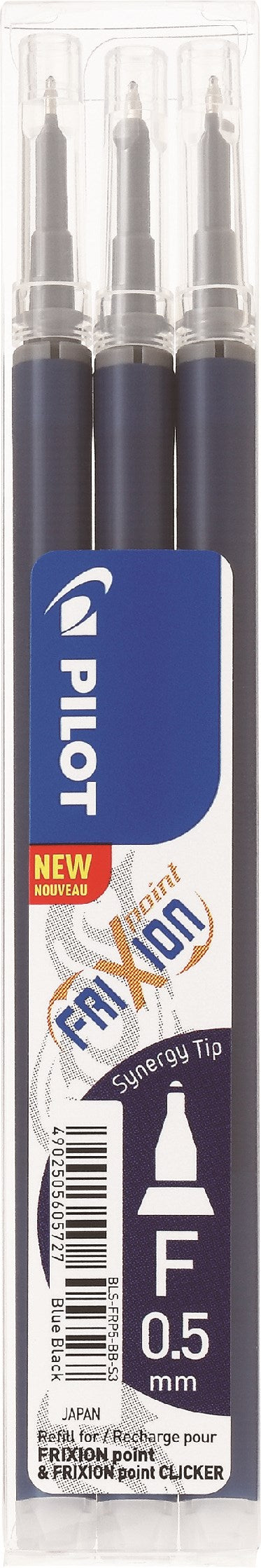 Frixion Point Clicker 0,5 refill blå sort (3)