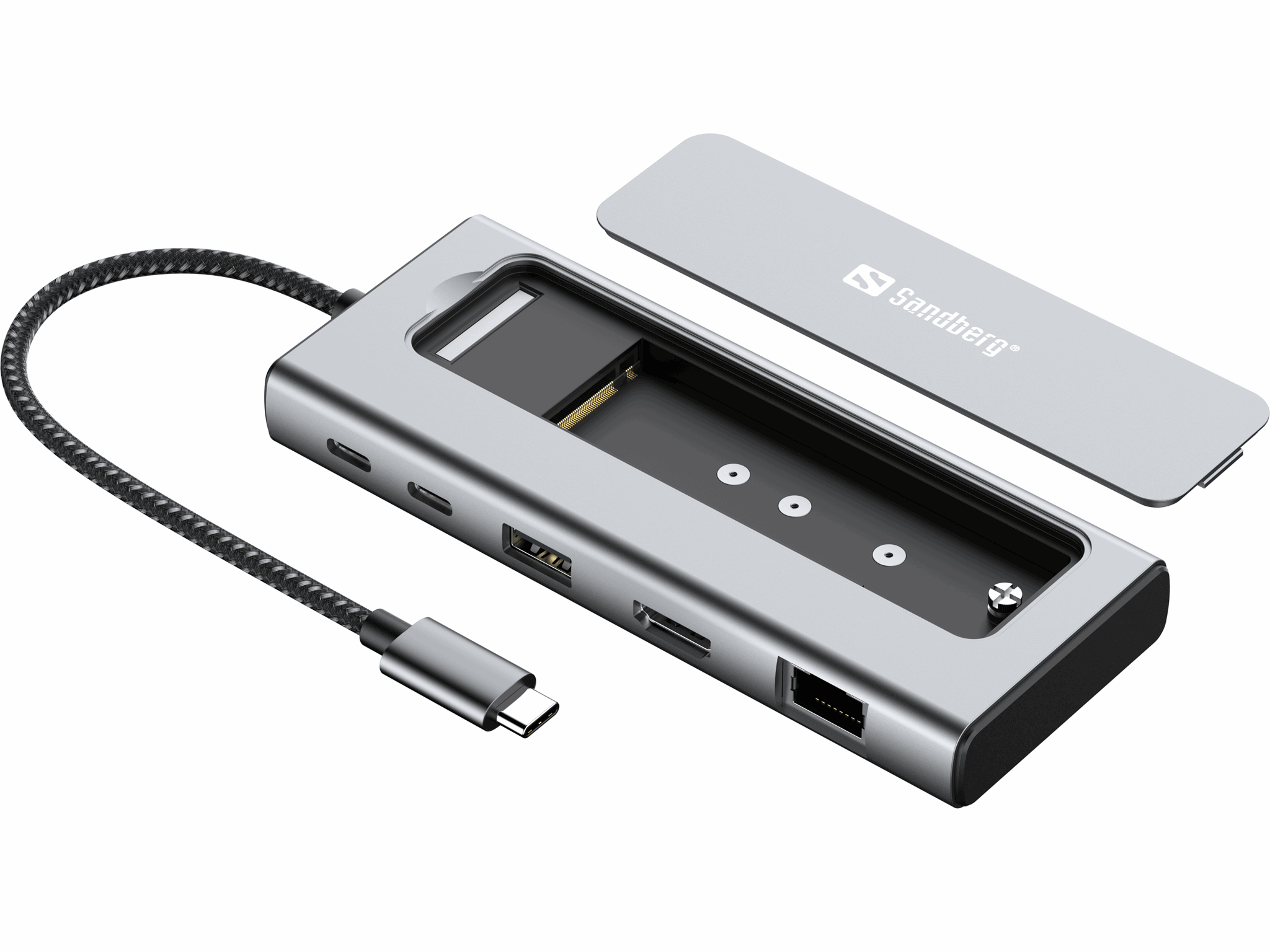 Sandberg USB-C 6in1 Travel Dock SSD Case