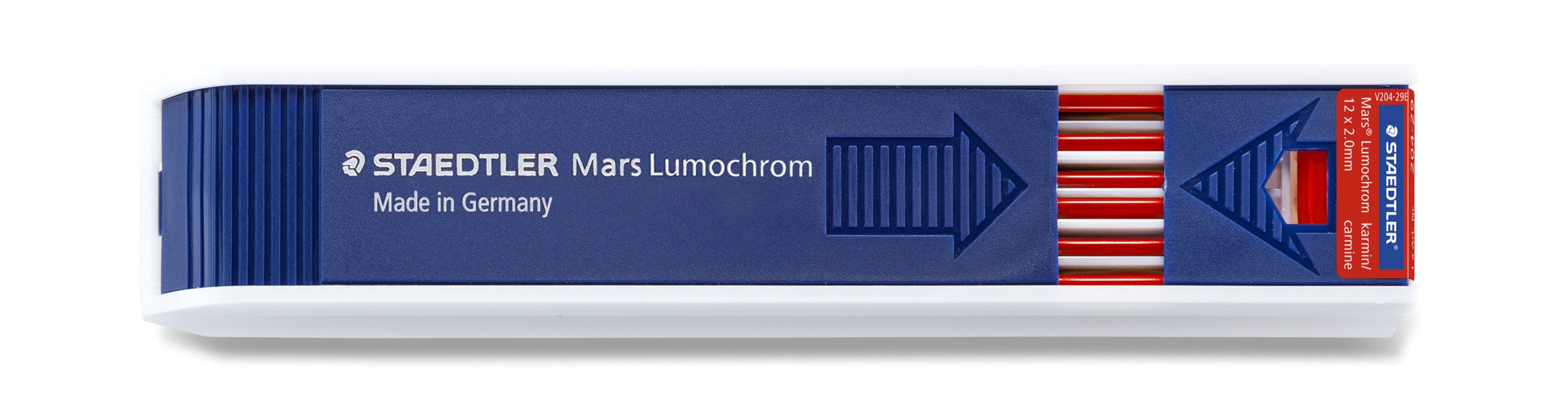 Stifter Mars Lumochrom 2,0mm rød (12 stifter)