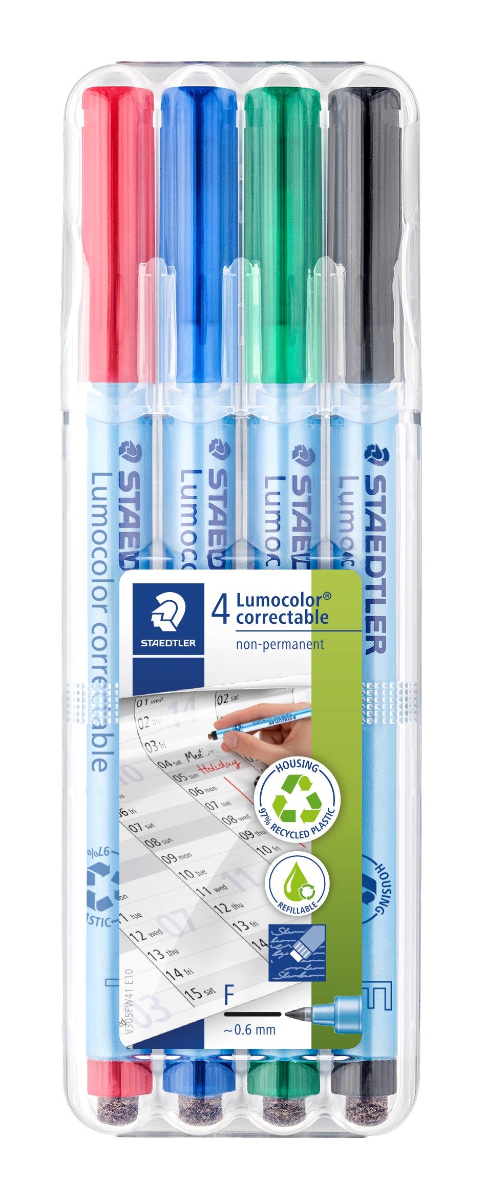 Marker Lumocolor Correctable F non-perm 0,6mm ass (4)