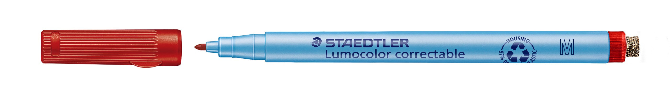 Marker Lumocolor Correctable M non-perm 1,0mm rød