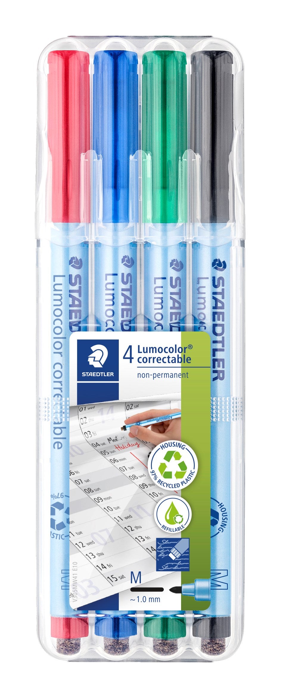 Marker Lumocolor Correctable M non-perm 1,0mm ass (4)