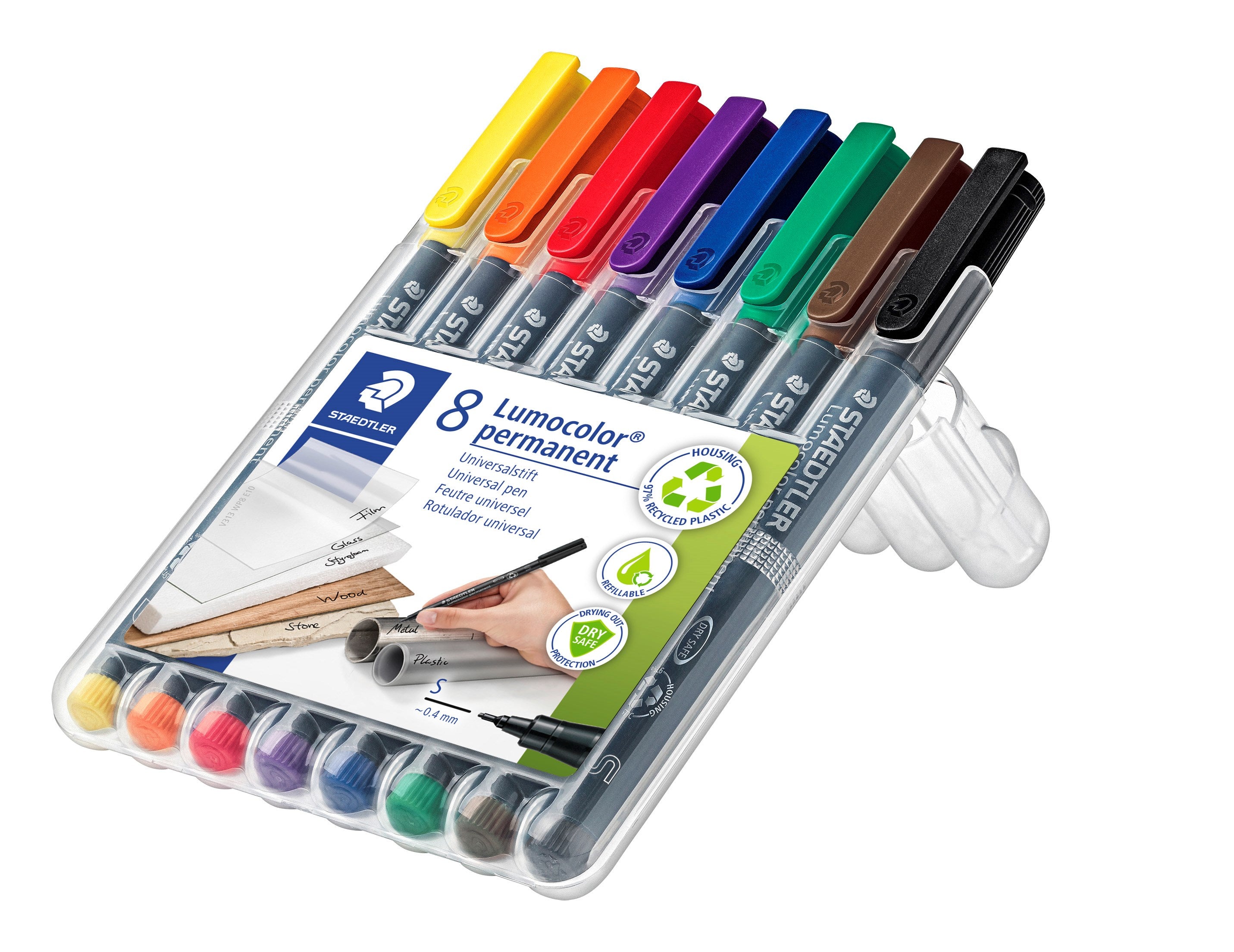 Marker Lumocolor perm 0,4mm ass (8)