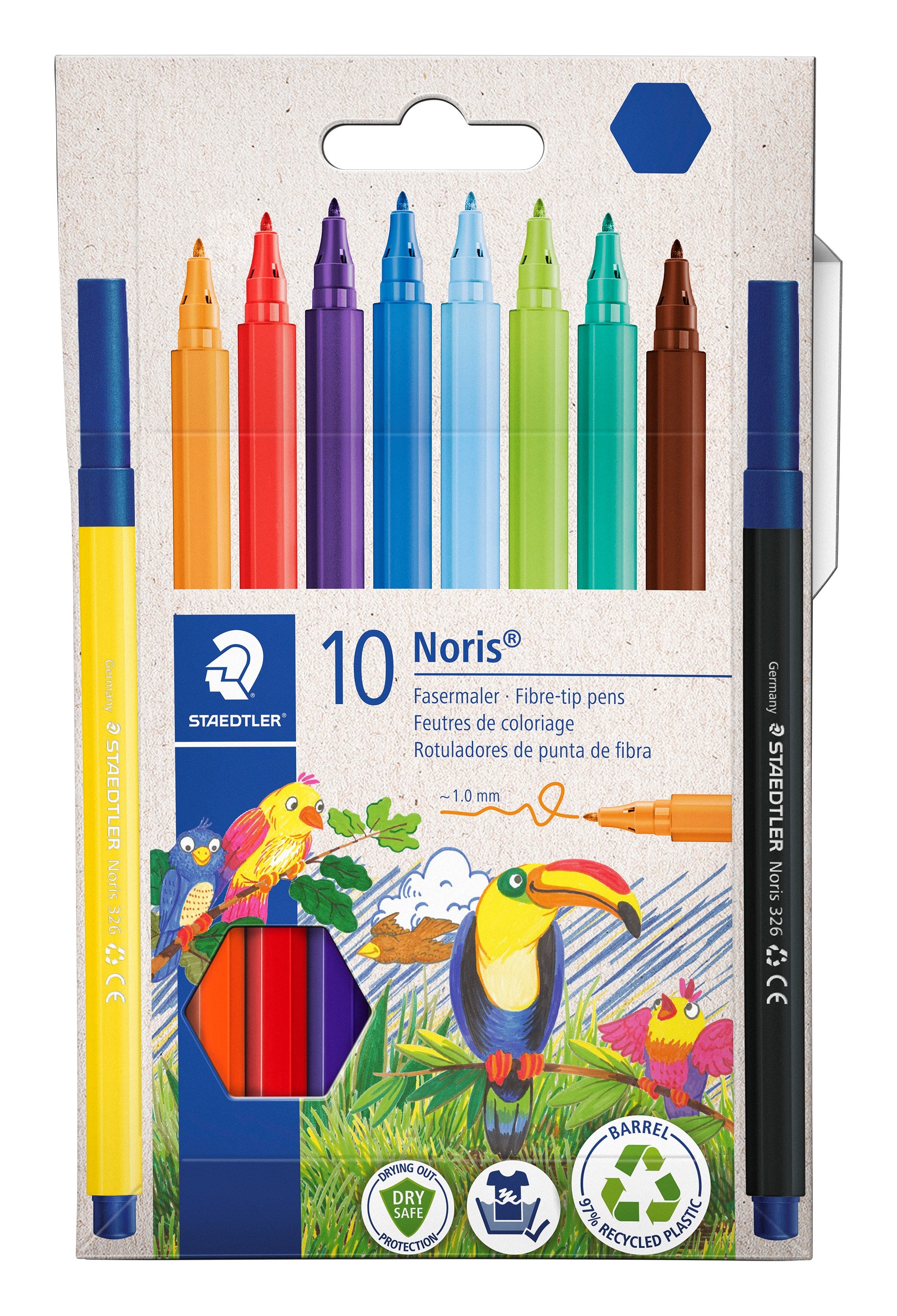Fiberpen Noris 1,0mm ass (10)