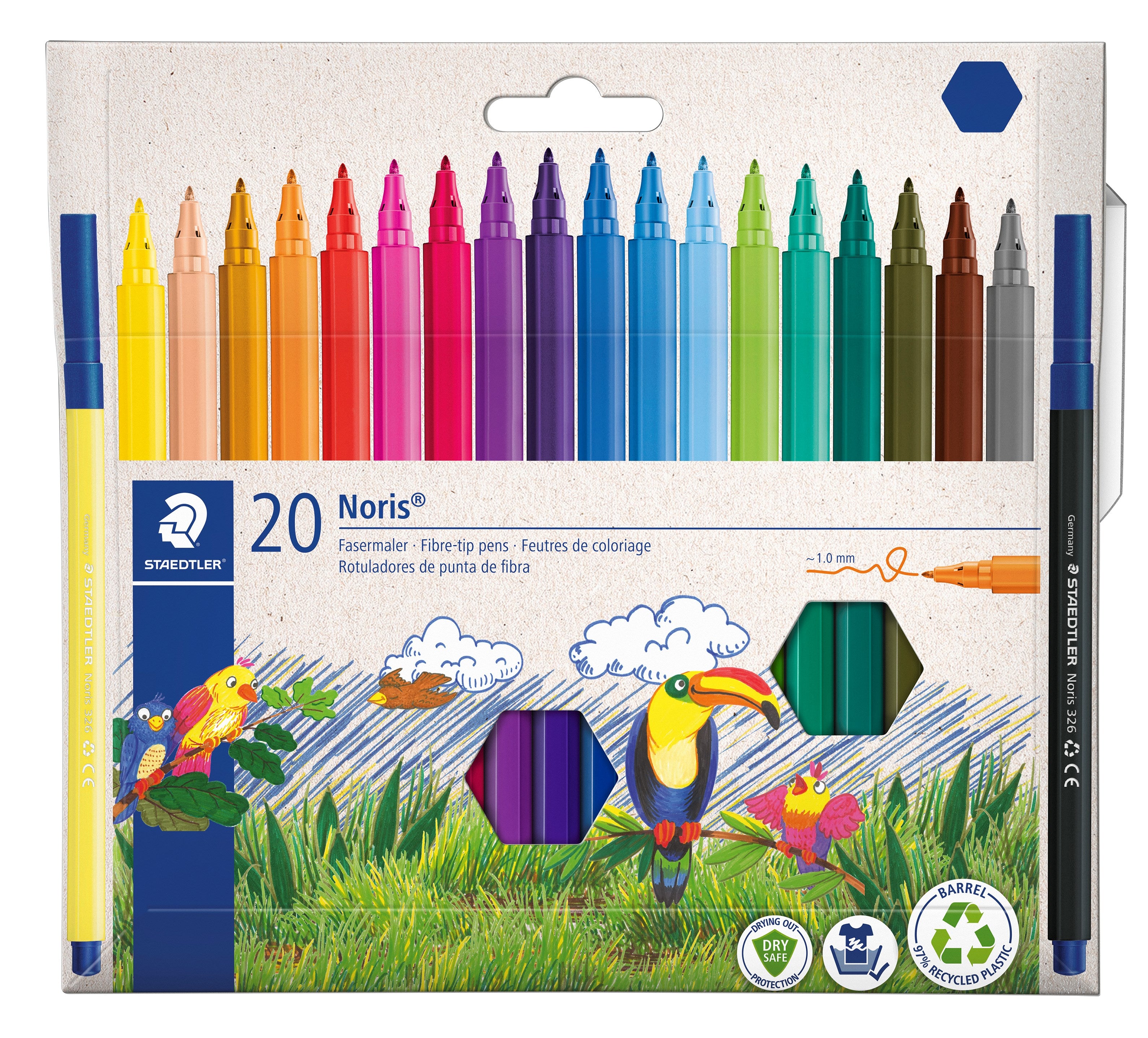 Fiberpen Noris 1,0mm ass (20)