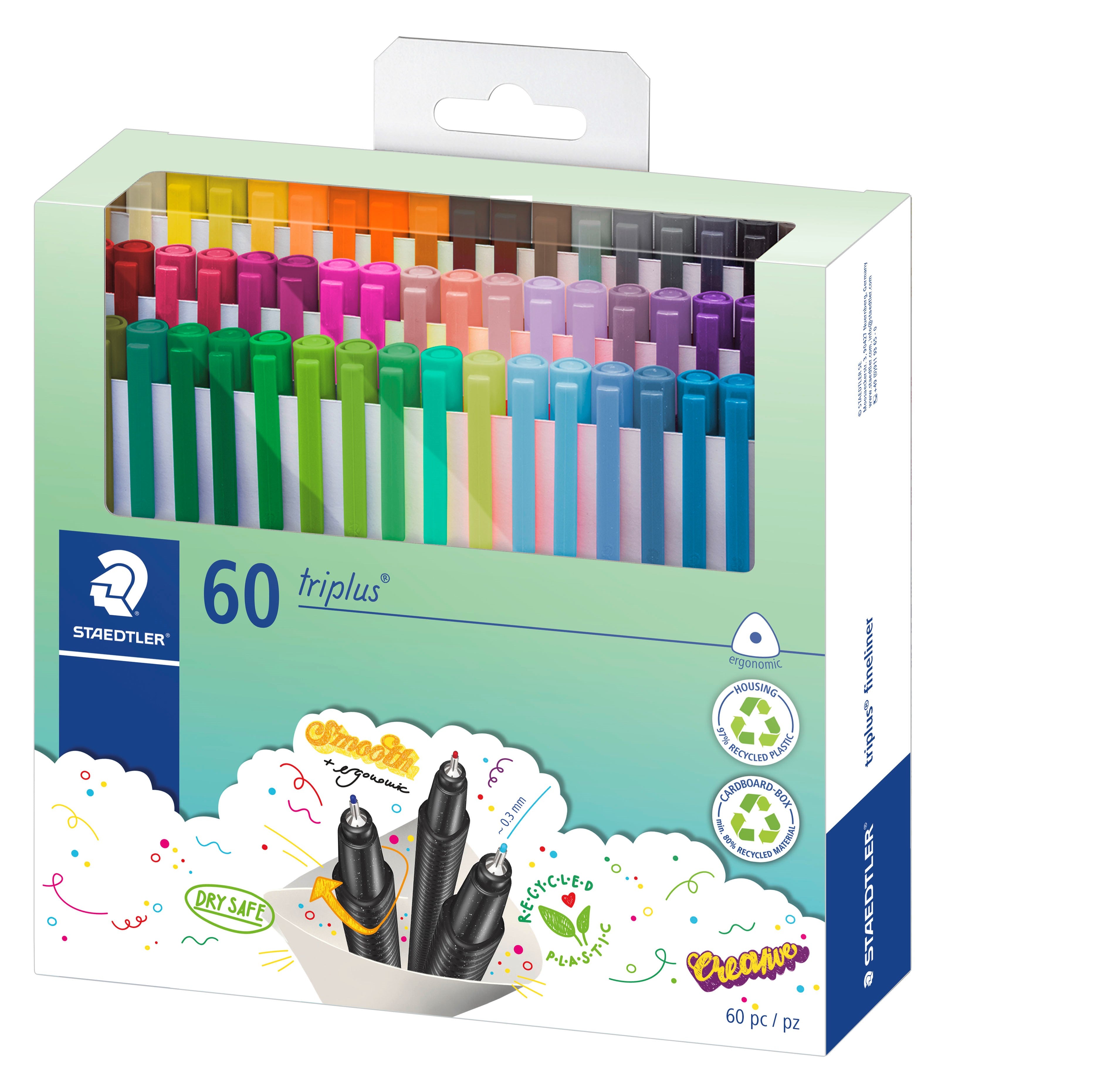 Triplus Fineliner PP ass (60)