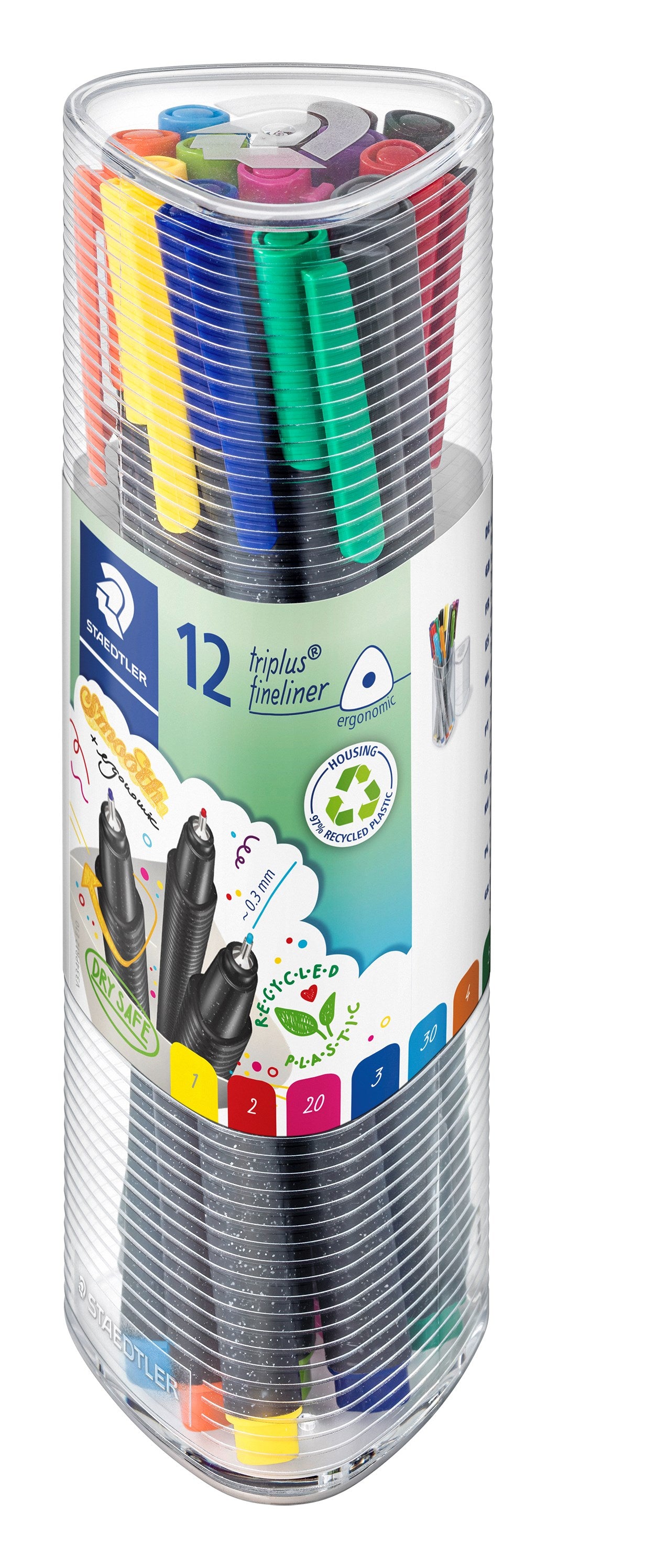 Fineliner Triplus 0,3mm ass (12)