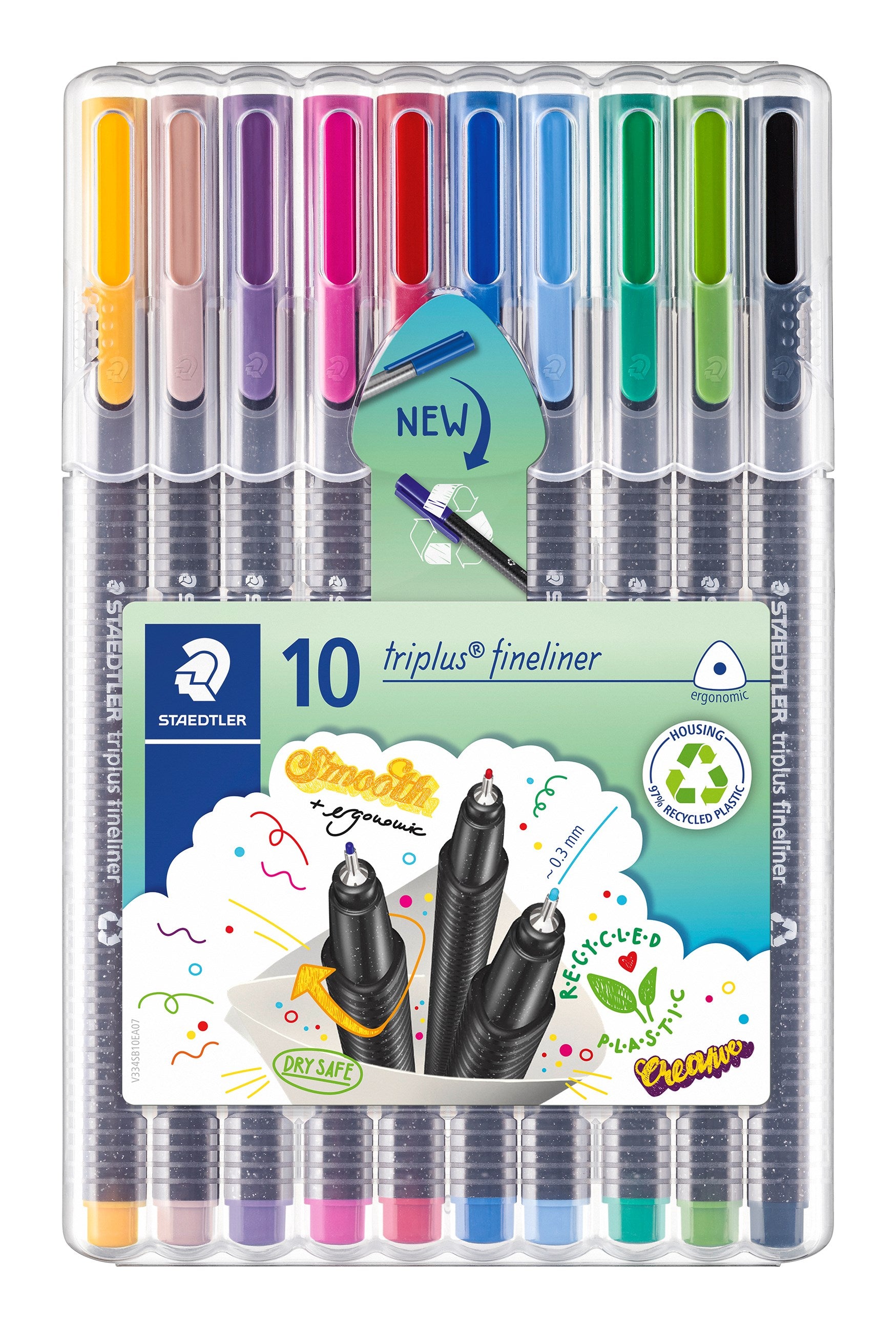 Fineliner Triplus 0,3mm ass (10)