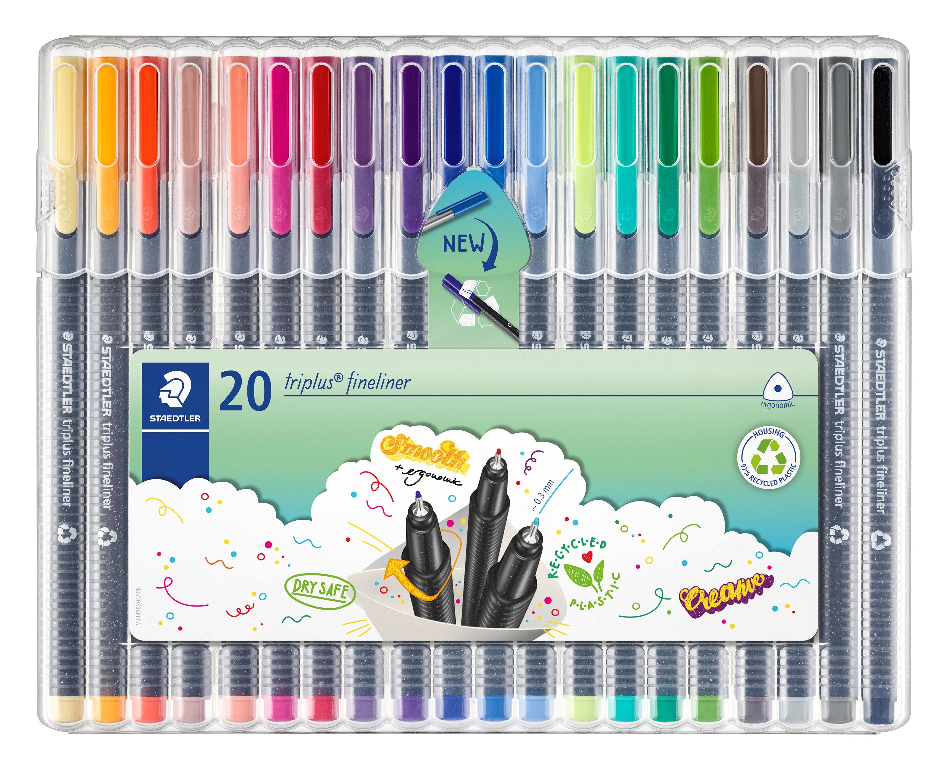 Fineliner Triplus 0,3mm ass (20)