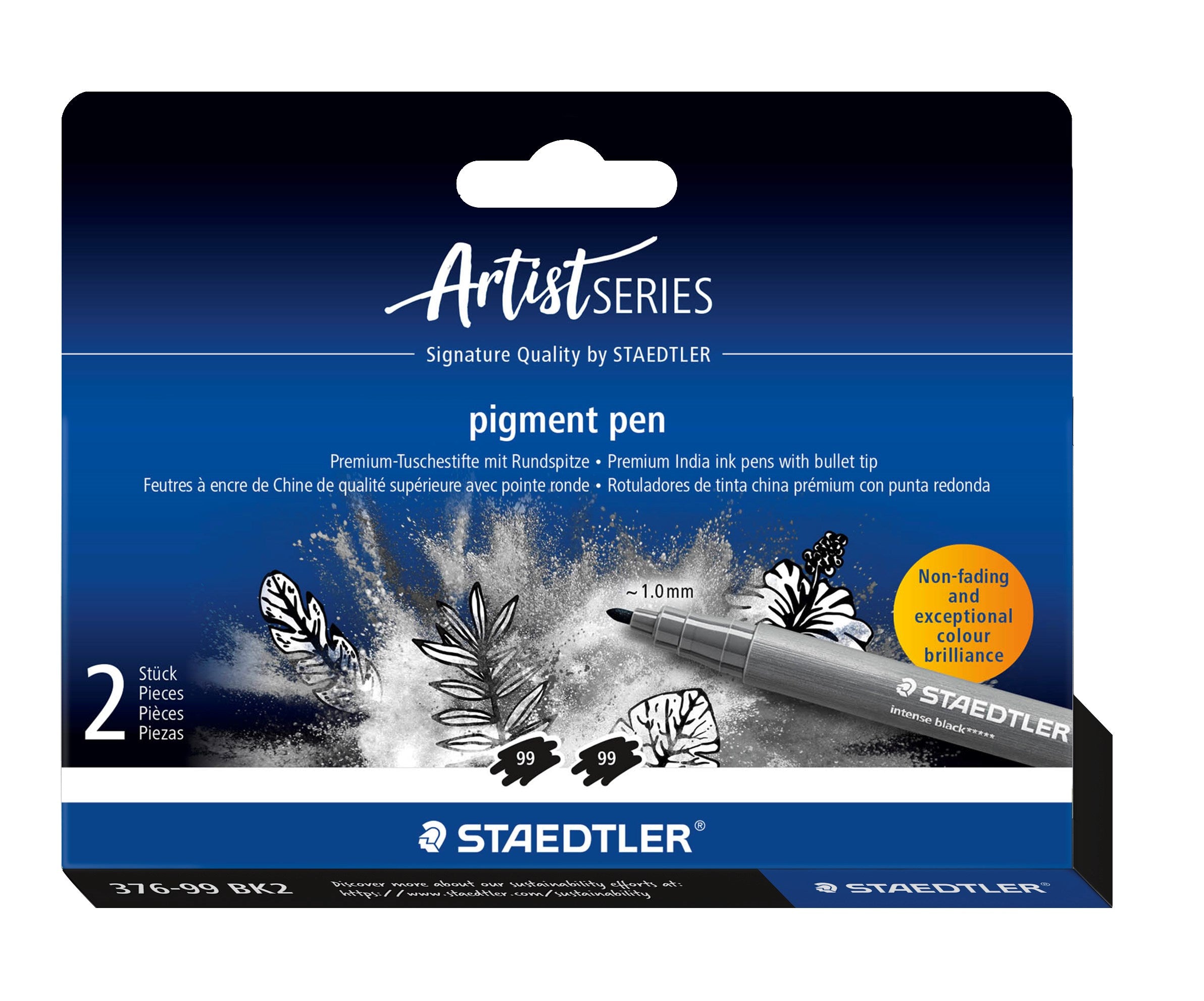 Brush pen Pigment Arts intens sort (2)