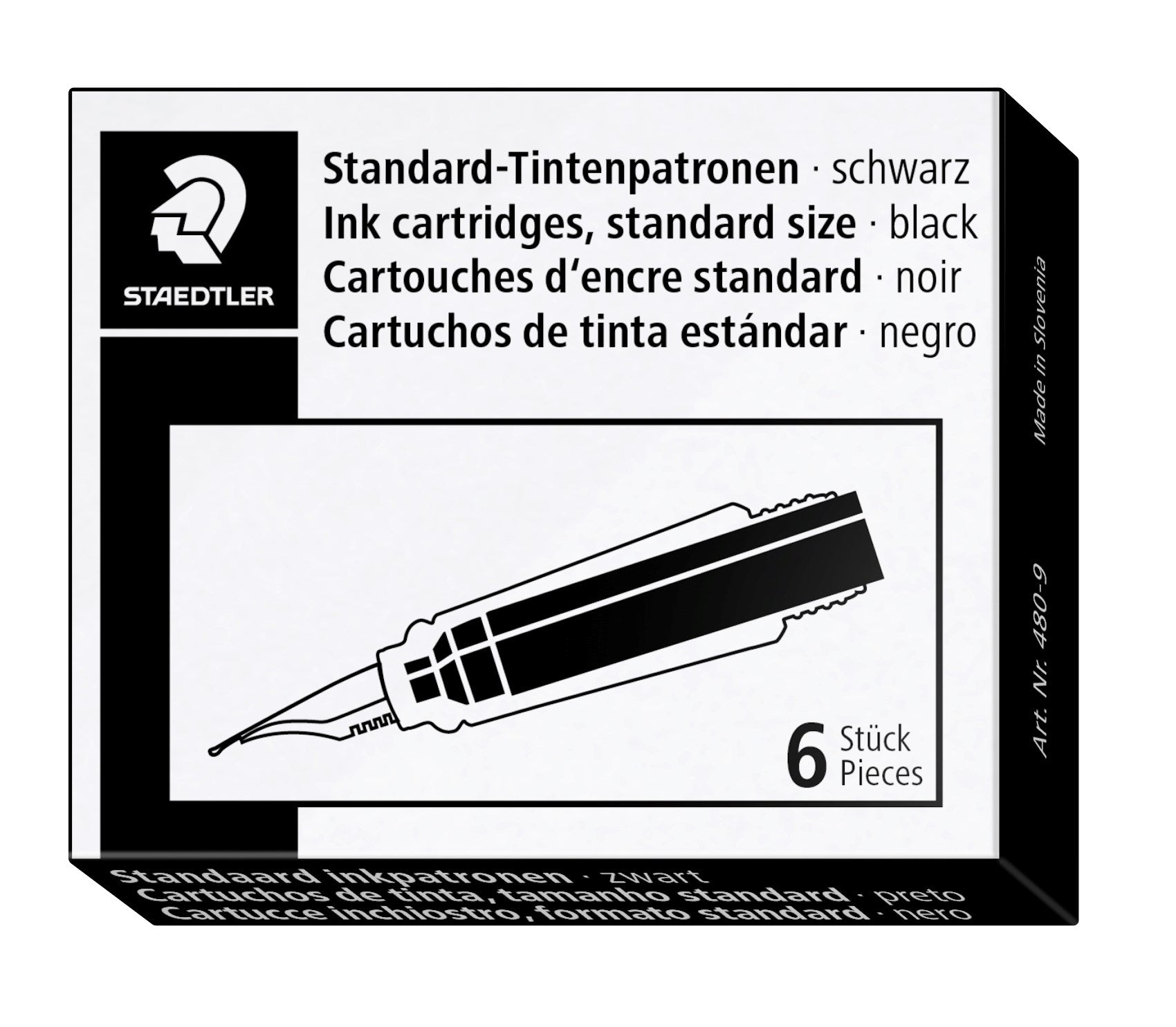 Blækpatron fyldepen sort (6)