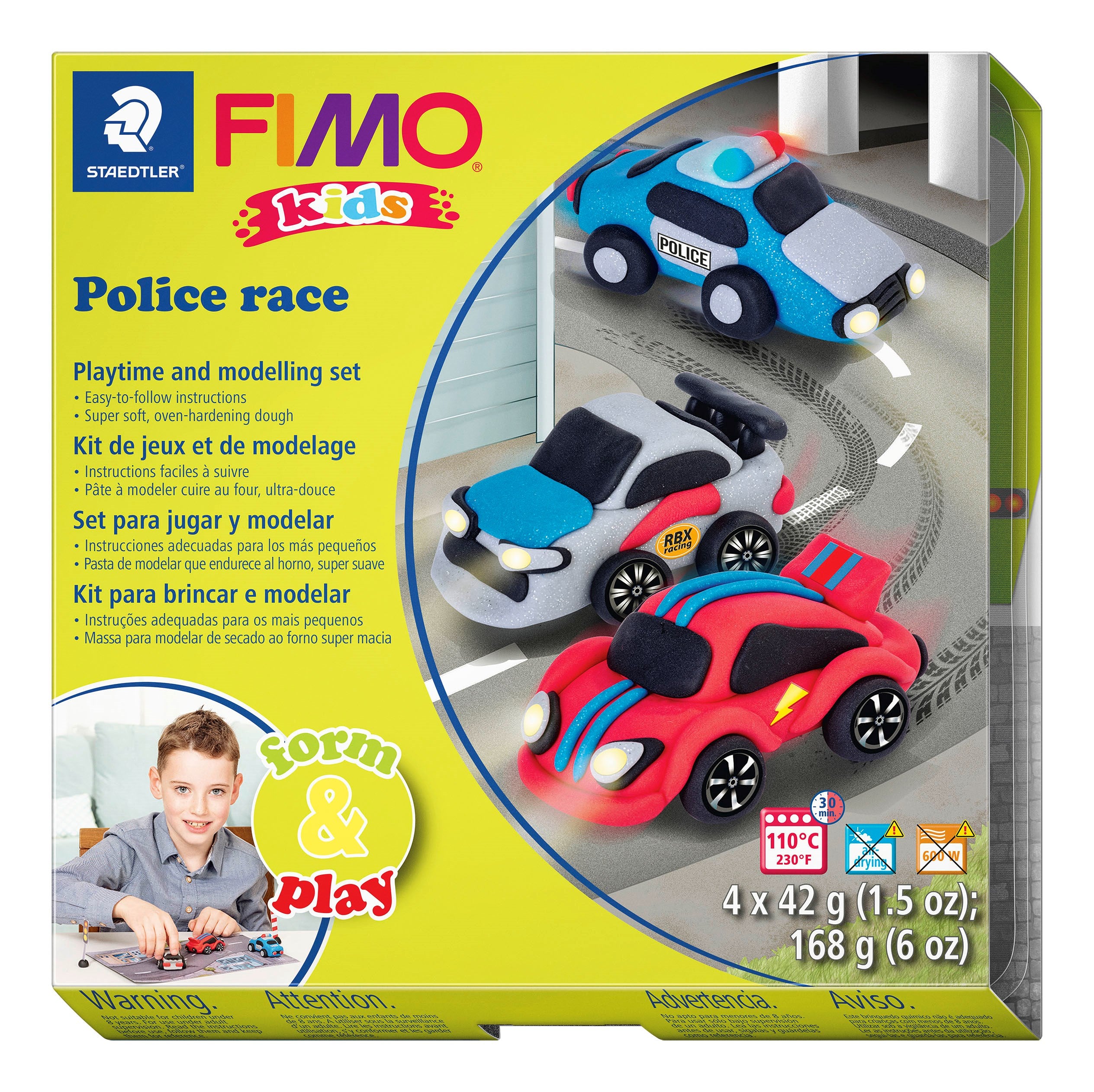Modeller Fimo Kids Race 4x42g (4)