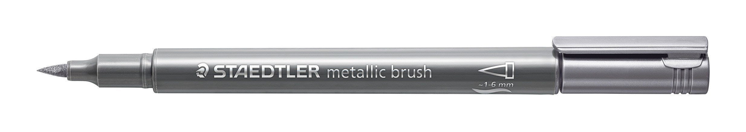 Marker brush Metallic 1-6mm sølv