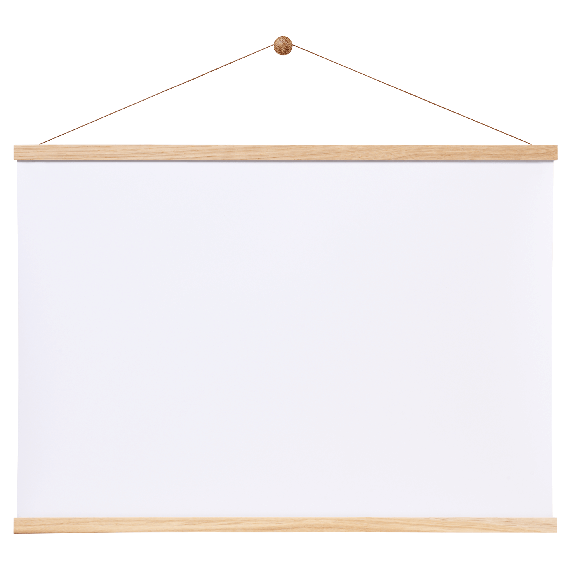 Magnet rammeskinne i egetræ, 71 cm.
