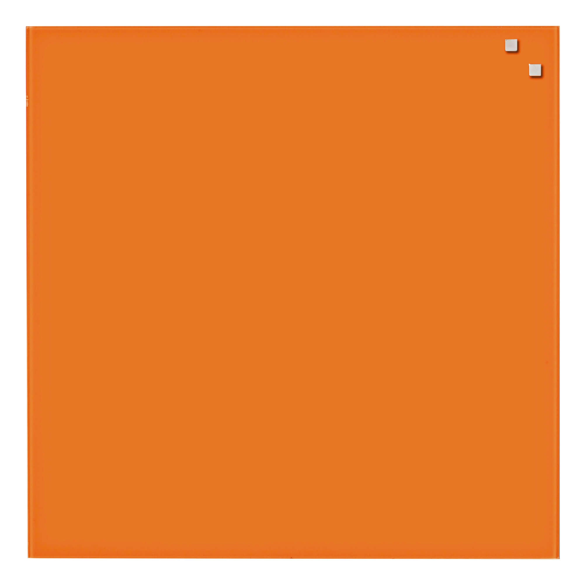 45 x 45 cm. Orange Magnetisk Glastavle