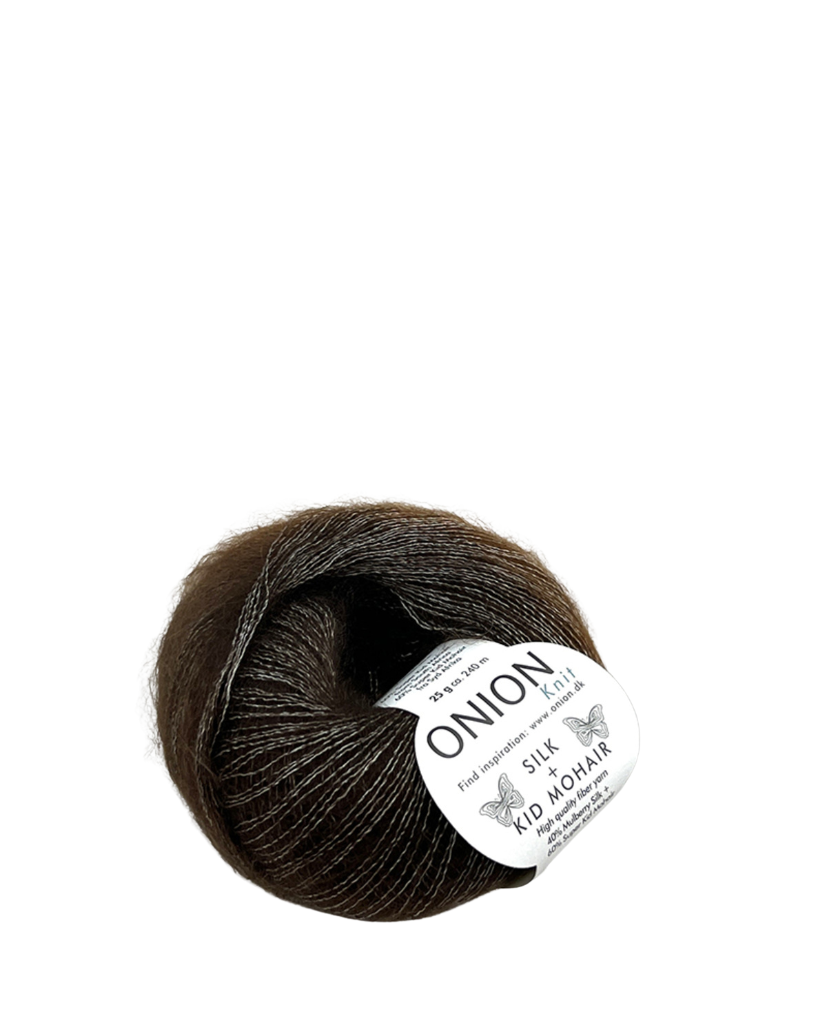 Onion Knit Onion Silk + Kid Mohair følgetråd i silke og mohair - 3009 Brun