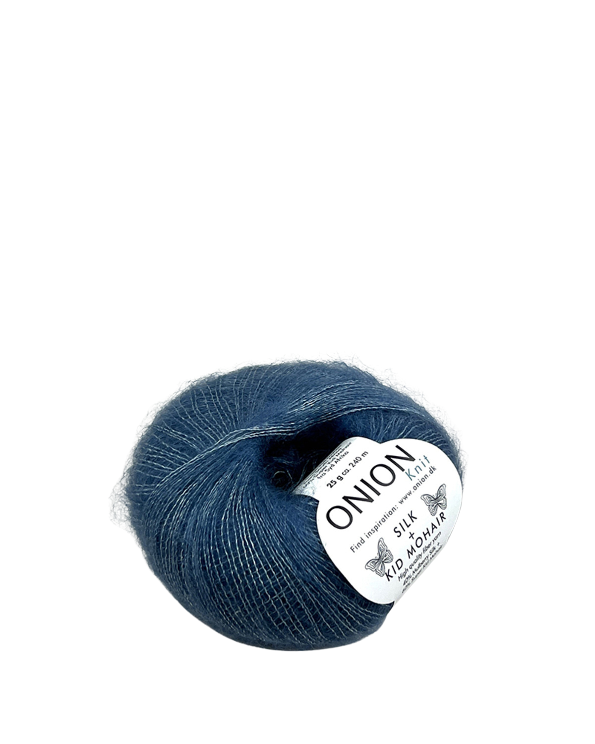 Onion Knit Onion Silk + Kid Mohair følgetråd i silke og mohair - 3014 Douche blå