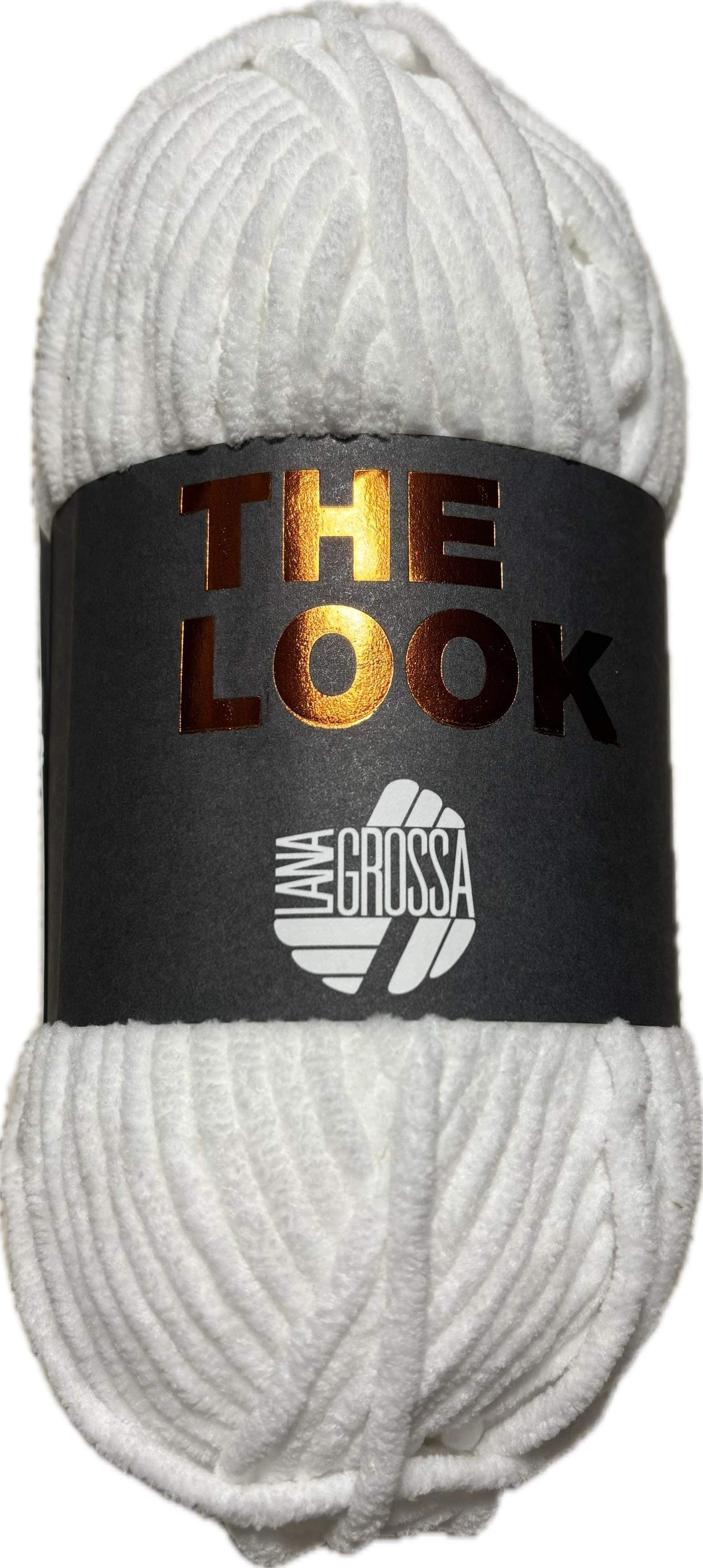 Lana Grossa The Look, velourgarn i polyester - 10 Hvid