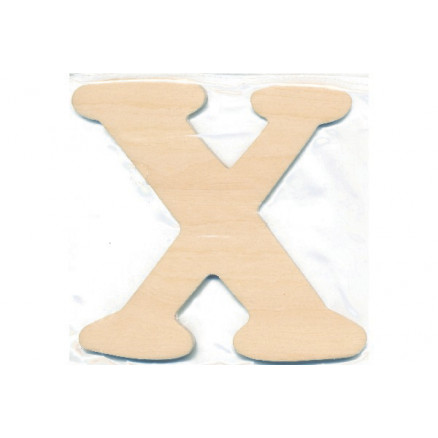 Træbogstav X 10cm x 4mm