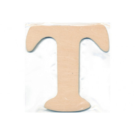 Træbogstav T 10cm x 4mm
