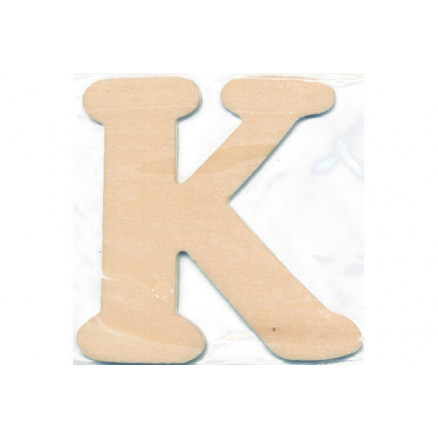 Træbogstav K 10cm x 4mm