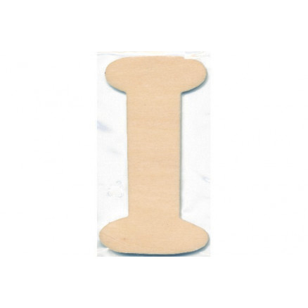 Træbogstav I 10cm x 4mm