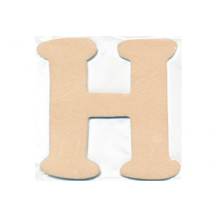 Træbogstav H 10cm x 4mm
