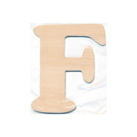 Træbogstav F 10cm x 4mm