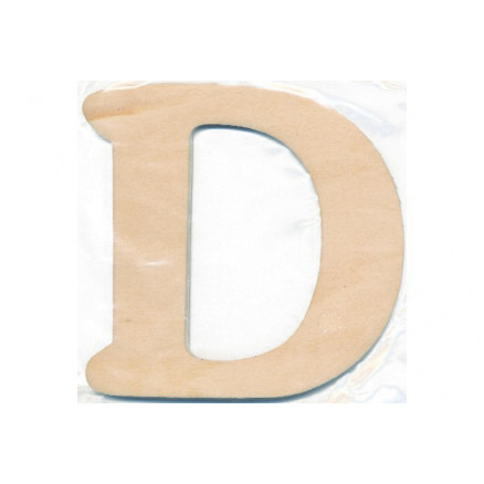 Træbogstav D 10cm x 4mm