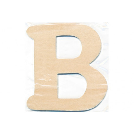 Træbogstav B 10cm x 4mm