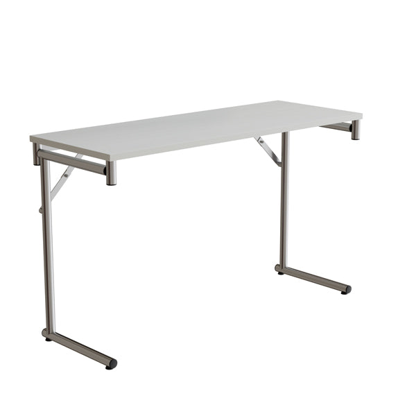 Klapbord Silhuett 1200x450mm,Hvid laminat og krom stel